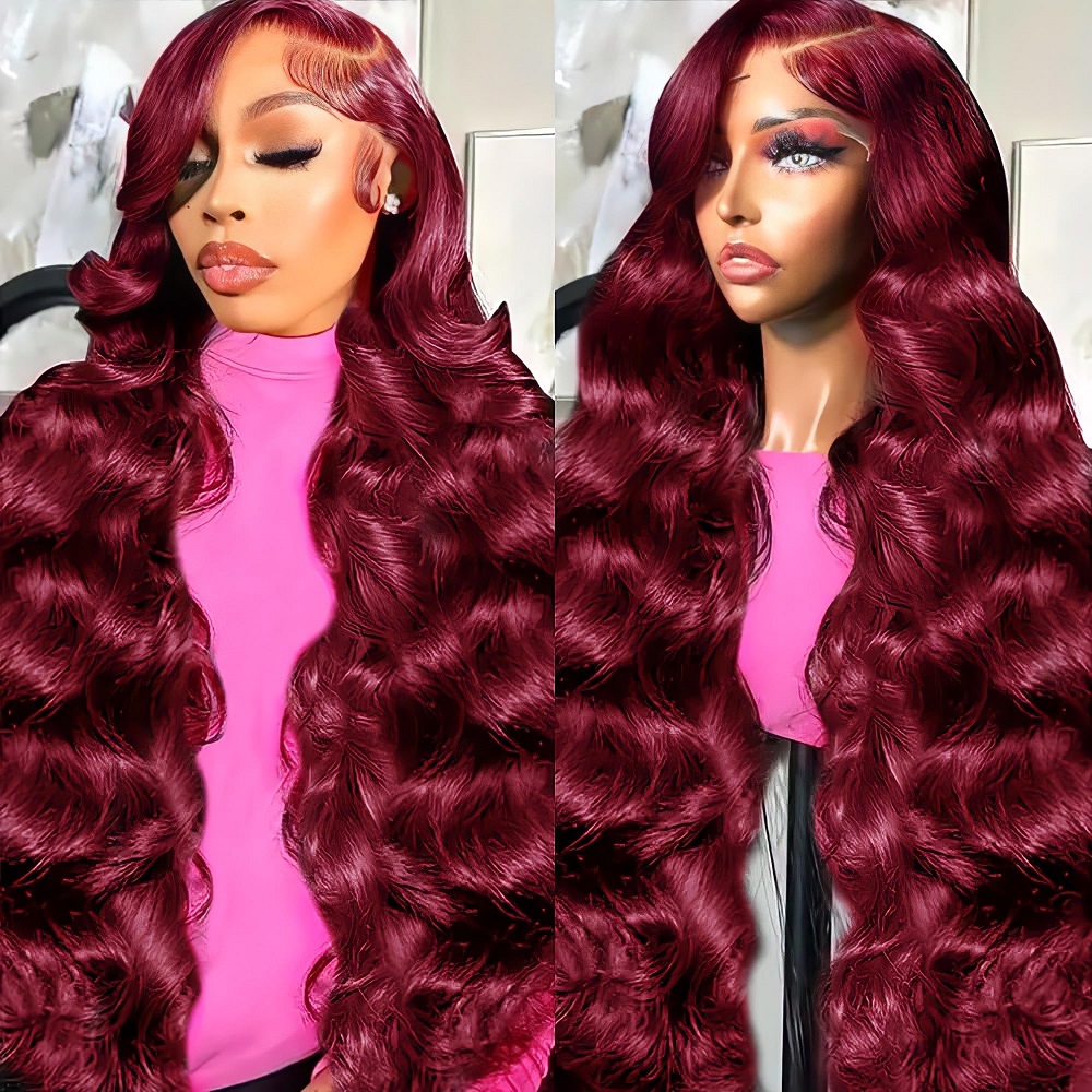 Burgundy 13x4 Body Wave Lace F - Aglaonema Red review and price