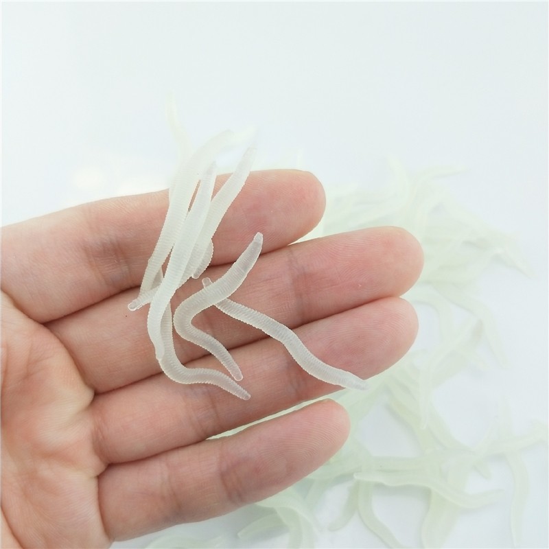 60pcs 4cm Fishing Silicone Lum - Aglaonema Red review and price